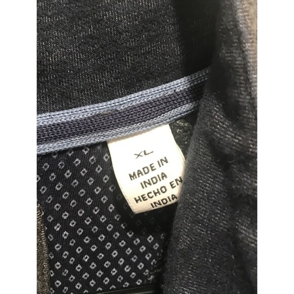 Men’s English Laundry 1/4 Zip Fleece Waffle Knit Pullover Sweater Size XL Gray - Picture 6 of 8